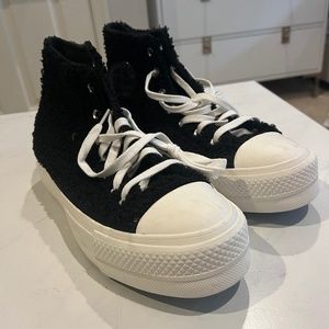 Black Sherpa Hightop Converse
